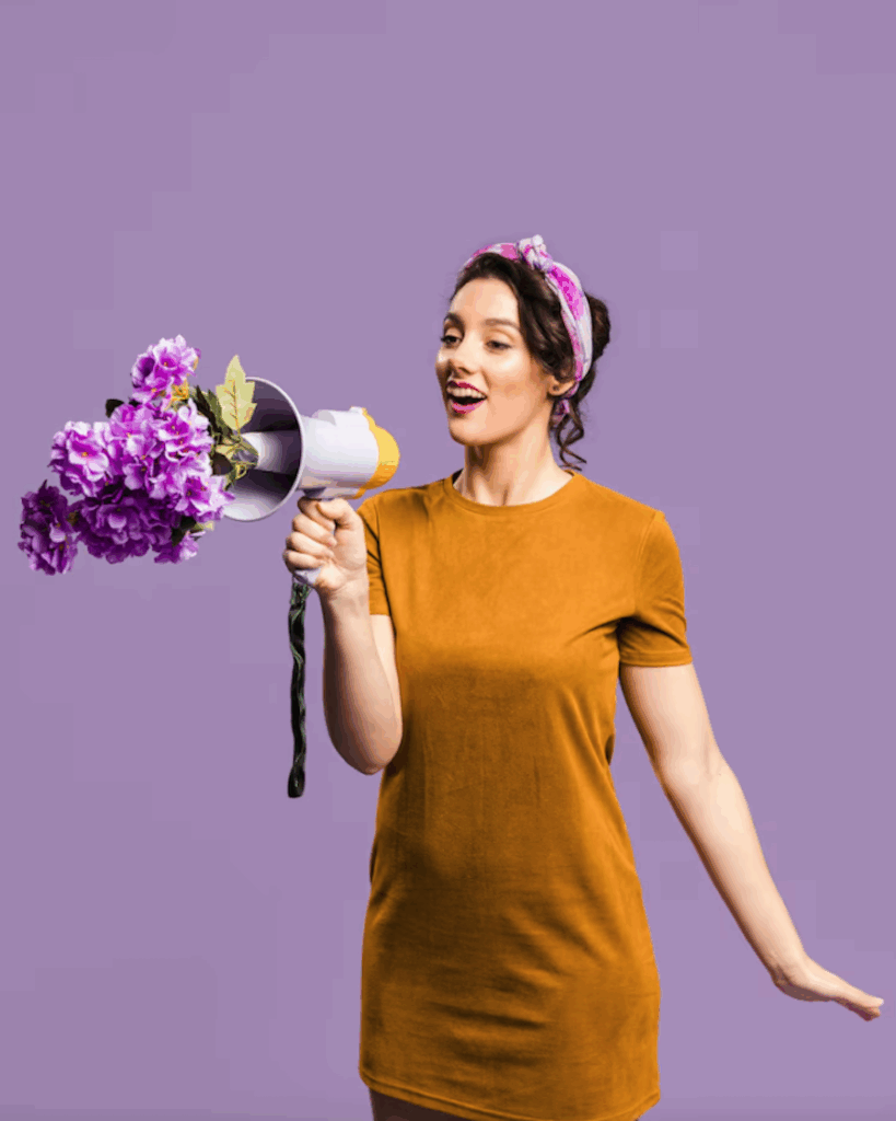 Energéticienne et Phonathérapeute, mégaphone